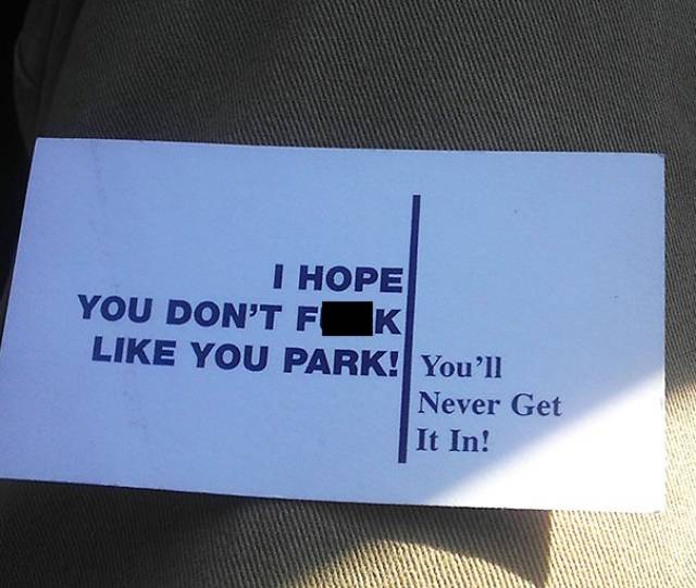 Passive Aggression Parking Notes (30 pics)