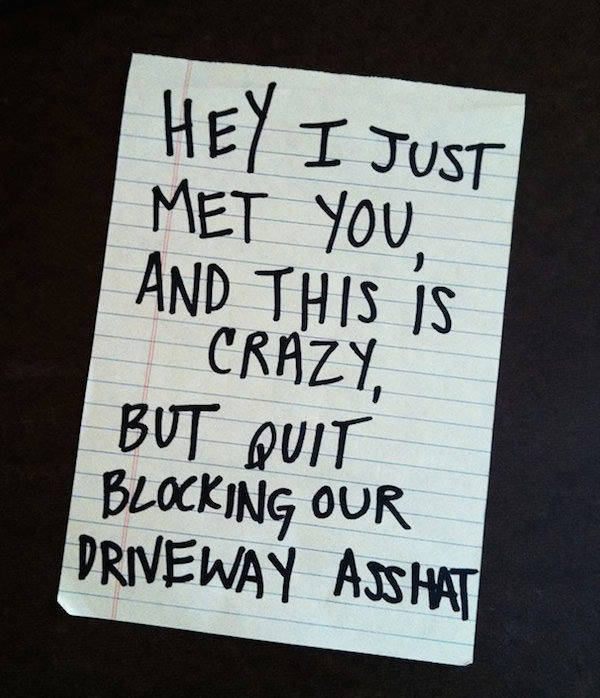 Passive Aggression Parking Notes (30 pics)