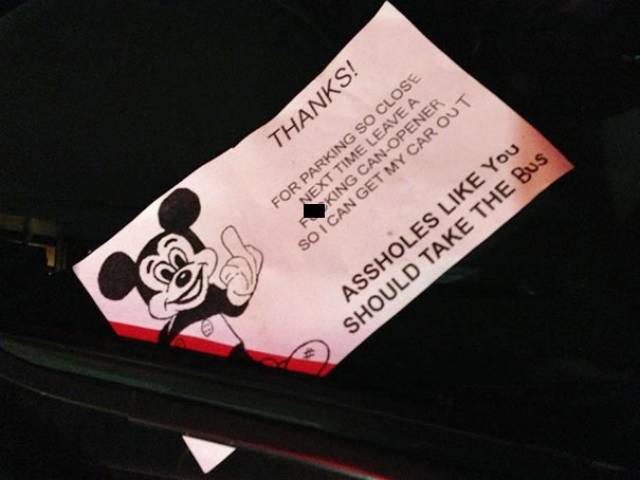 Passive Aggression Parking Notes (30 pics)