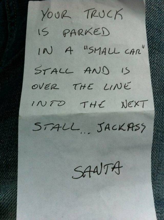 Passive Aggression Parking Notes (30 pics)
