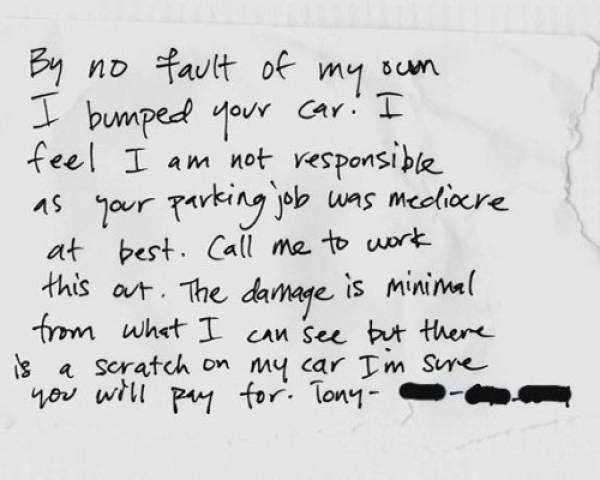 Passive Aggression Parking Notes (30 pics)
