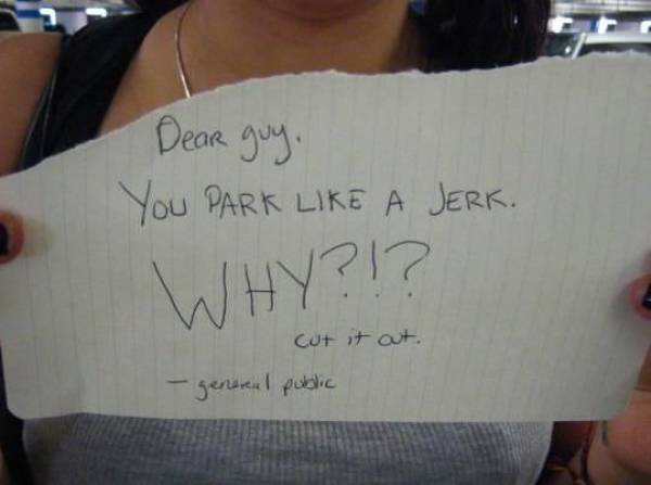 Passive Aggression Parking Notes (30 pics)