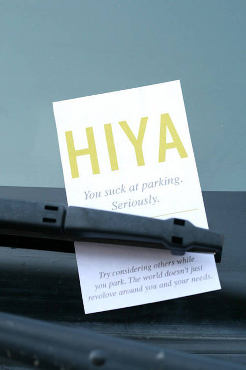 Passive Aggression Parking Notes (30 pics)