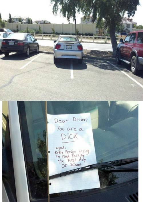 Passive Aggression Parking Notes (30 pics)