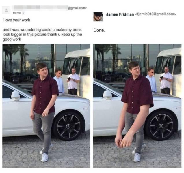 Never Ask James Fridman To Photoshop Your Pictures! (33 pics)
