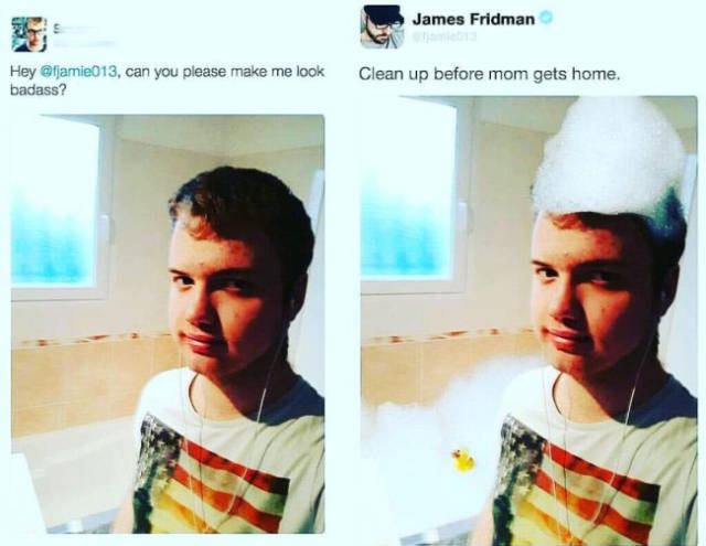 Never Ask James Fridman To Photoshop Your Pictures! (33 pics)