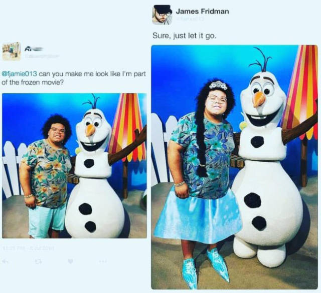 Never Ask James Fridman To Photoshop Your Pictures! (33 pics)