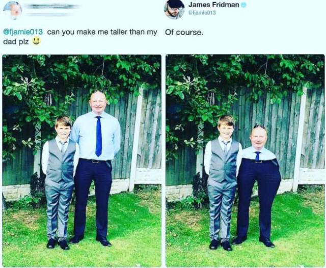Never Ask James Fridman To Photoshop Your Pictures! (33 pics)