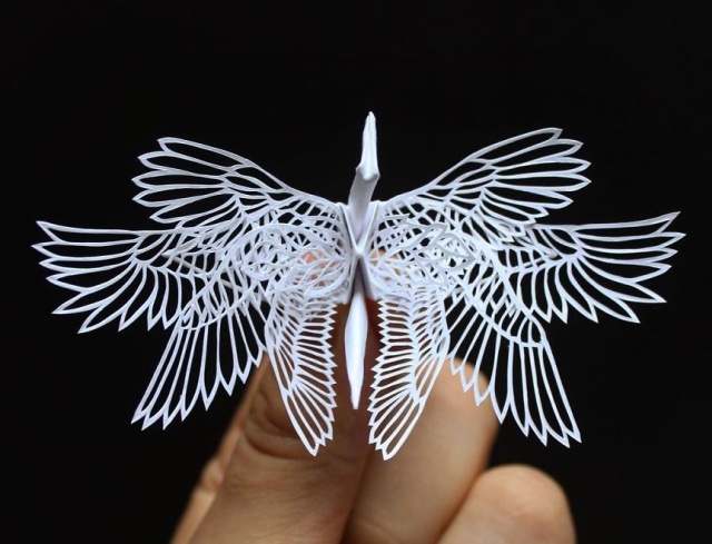 Guy Folded And Decorated An Origami Crane Every Day For 1,000 Days (23 pics)