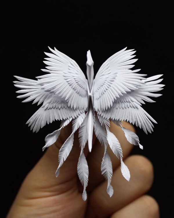 Guy Folded And Decorated An Origami Crane Every Day For 1,000 Days (23 pics)