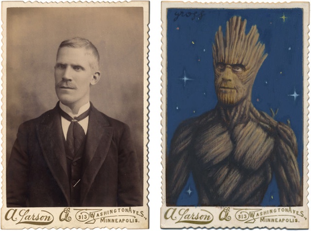 Artist Transforms Vintage Portraits From 1870 Into Heroes Of Pop Culture (25 pics)