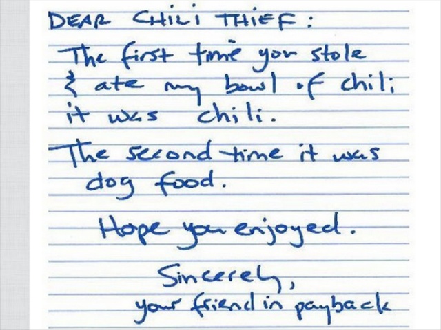 Funny Notes Written To Thieves (19 pics)