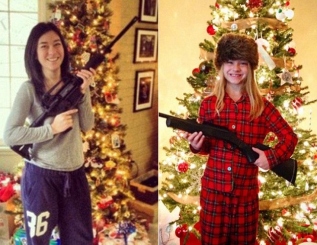Americans And Their Weapons On Christmas (15 pics)