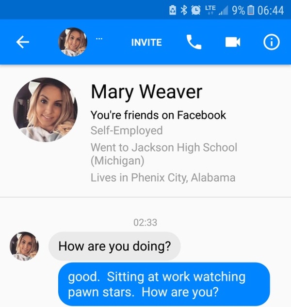 Woman Gets Weird Random Message (9 pics)