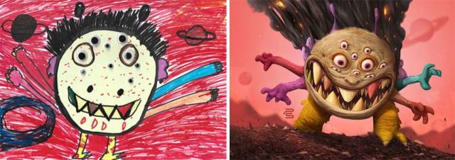 Artists Make Kids’ Monster Doodles (50 pics)