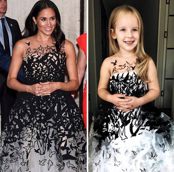 Budget Celebrity Outfits By A Little Girl (30 pics)