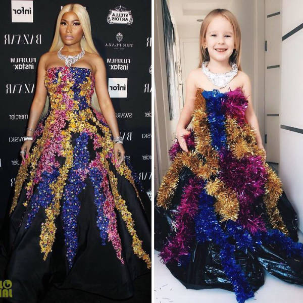 Budget Celebrity Outfits By A Little Girl (30 pics)