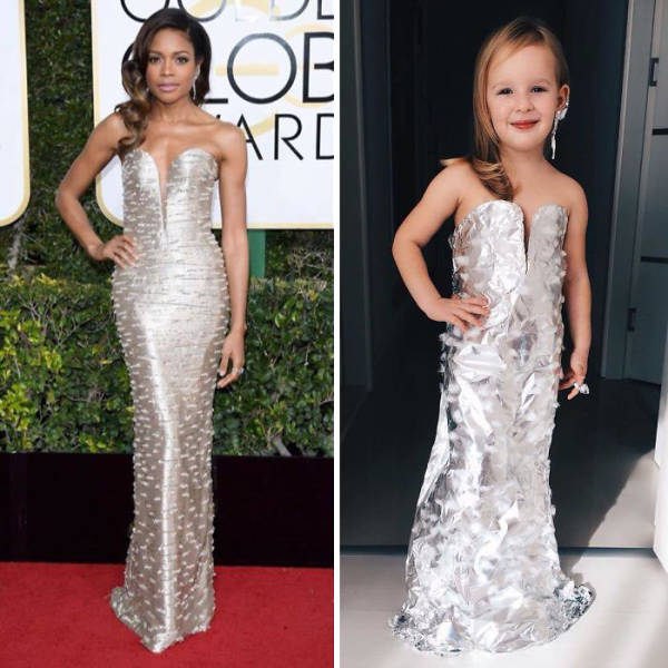 Budget Celebrity Outfits By A Little Girl (30 pics)