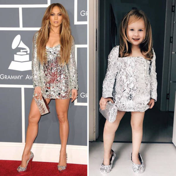 Budget Celebrity Outfits By A Little Girl (30 pics)