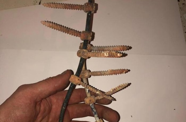 Surgery Hardware From One Guy's Dad's Body After The Cremation (7 pics)