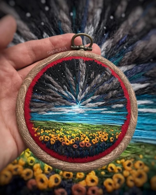 Russian Artist Pushes Embroidery To Its Limits, Making It Look Like Paint (25 pics)