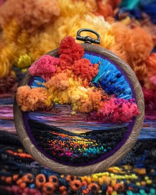 Russian Artist Pushes Embroidery To Its Limits, Making It Look Like Paint (25 pics)