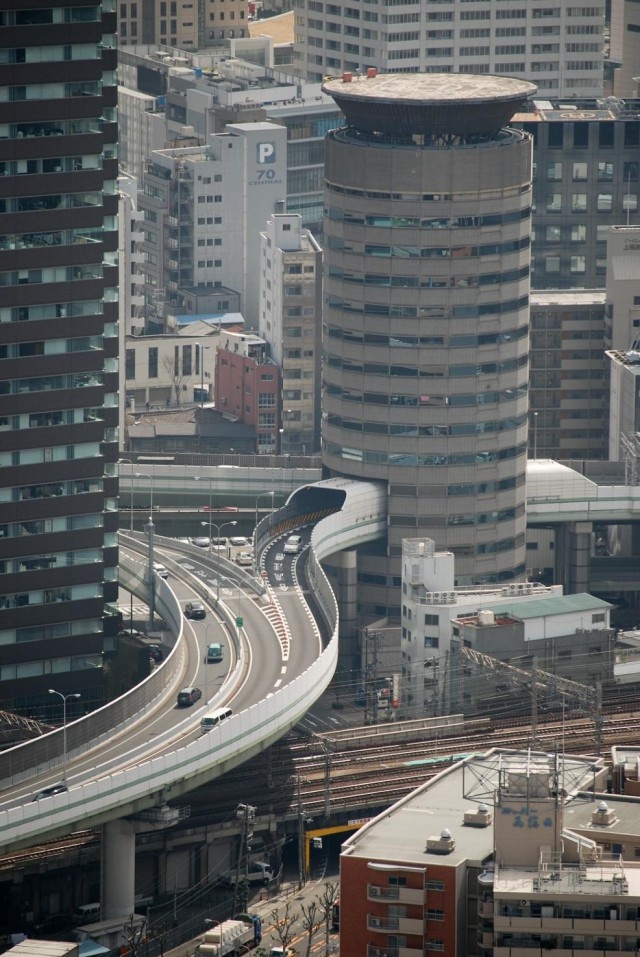 Gate Tower Highway In Japan Goes Through The Building (10 pics)