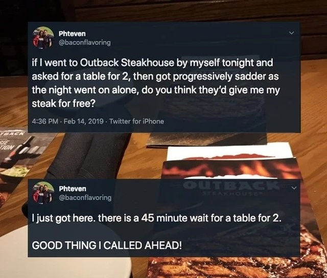 Guy Was Trying To Scam A Free Steak (11 pics)