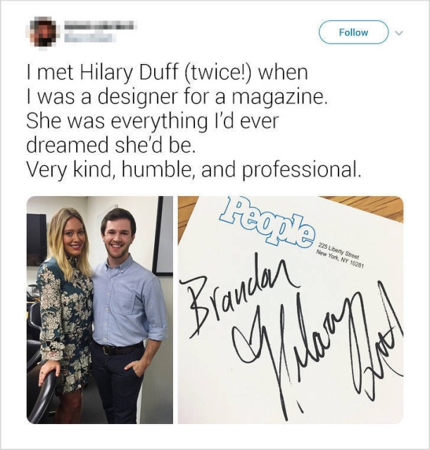 How Casual People Met Celebs And Were Positively Impressed (17 pics)