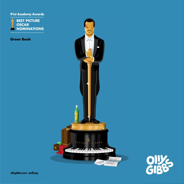 2019 Oscars Best Picture Nominees Illustration (9 pics)
