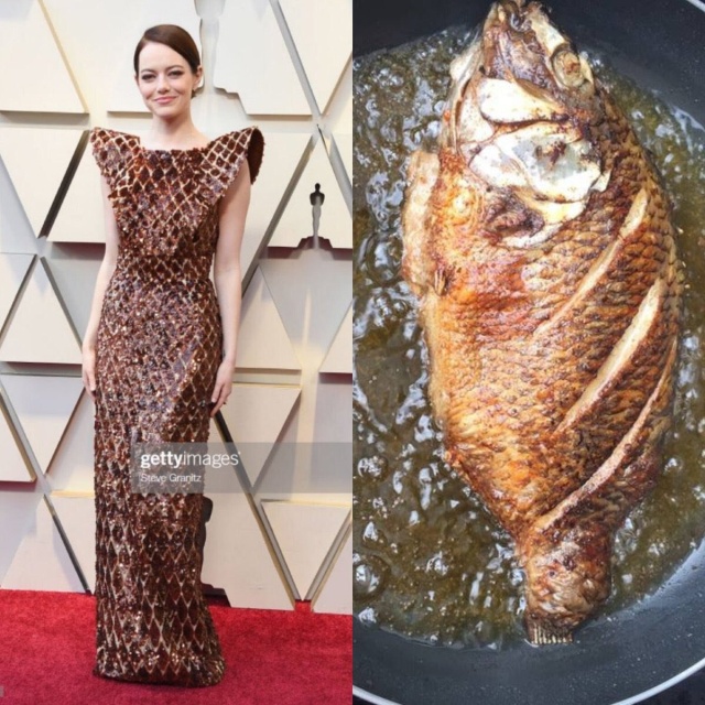 Emma Stone's Dress at 2019 Oscars Looks Like... (7 pics)