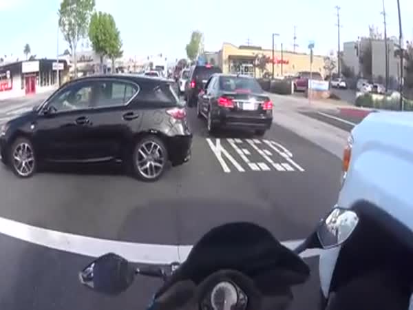 Good Lookin' Out Man Stops Biker From Getting Into An Accident