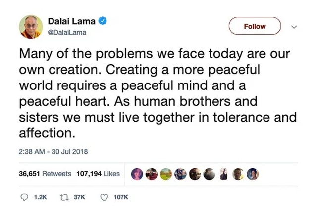 The Dalai Lama On Twitter (16 pics)