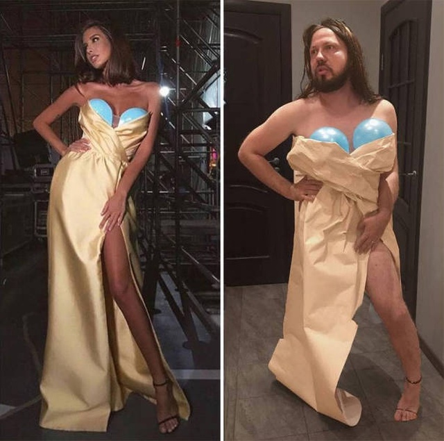 A Russian Blogger Shows Funny Celebrity Cosplays  (26 pics)