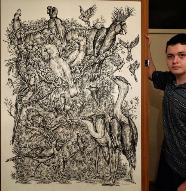 Started At 4, Here Is What He Has Drawn By Age 16 (32 pics)