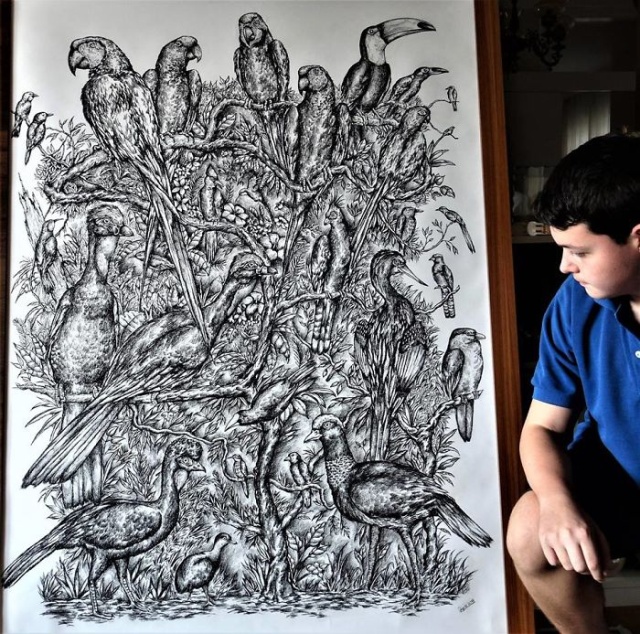 Started At 4, Here Is What He Has Drawn By Age 16 (32 pics)