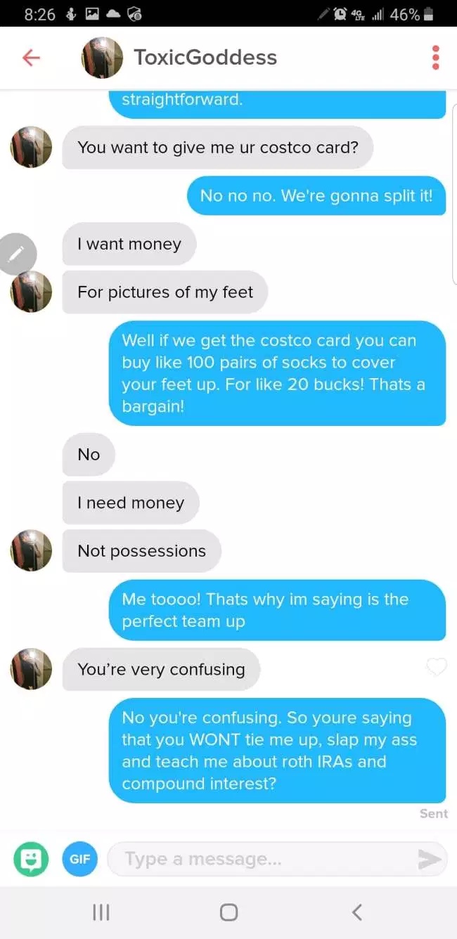 This Is How You Troll A Gold Digger On Tinder (12 pics)