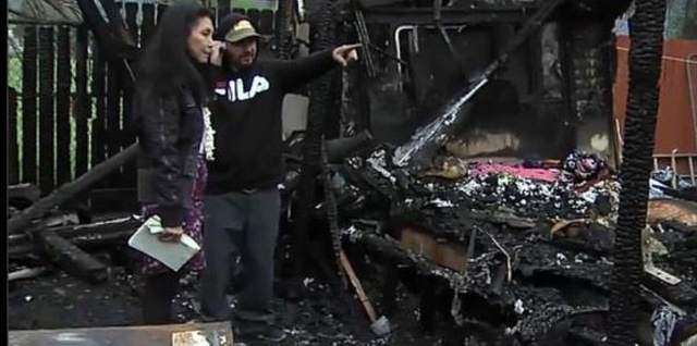 Father-of-three Runs Past Firefighters To Save His Dog Gabbana As His Home Is In Flames (6 pics)