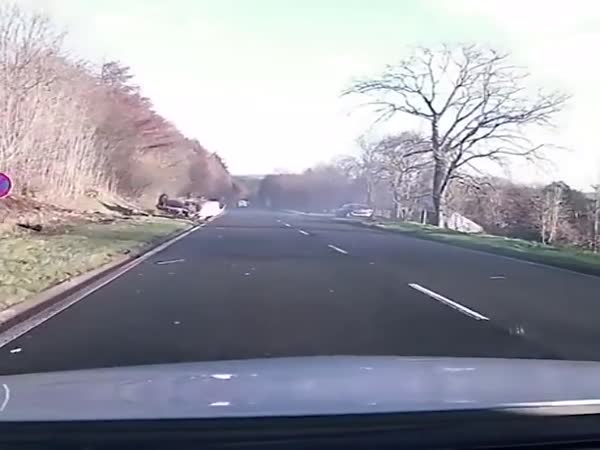 Overtaking Two Cars Results In A Serious Crash