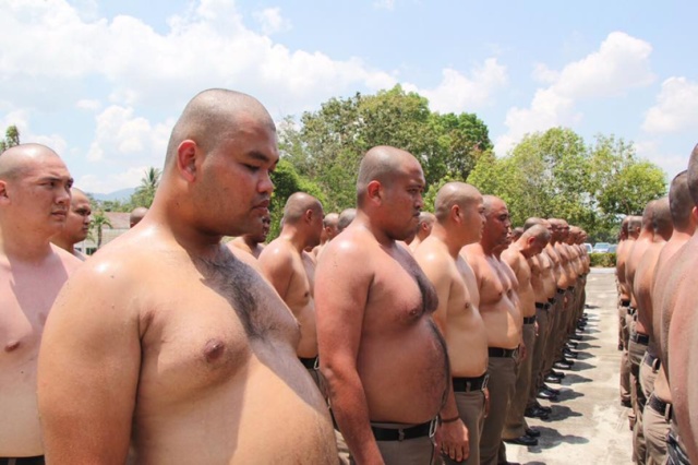 Thailand Sends Overweight Policemen To Weight-loss Camp (3 pics)