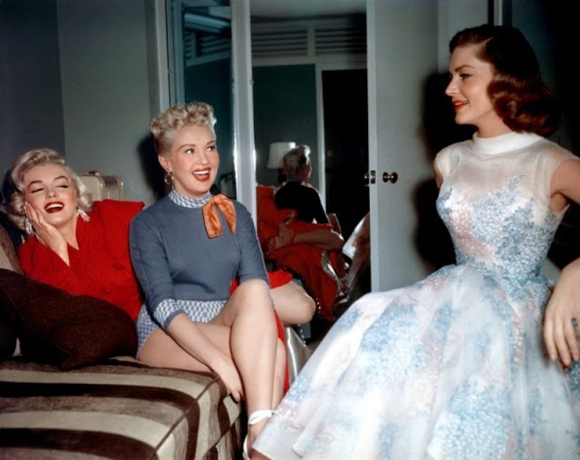 Behind-the-Scenes Photos of Betty Grable, Lauren Bacall and Marilyn Monroe Together in "How to Marry a Millionaire" (1953) (19 pics)