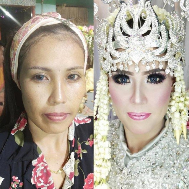 Asian Brides Before And After Wedding Makeup (25 pics)