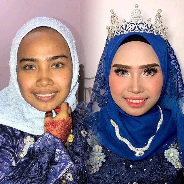 Asian Brides Before And After Wedding Makeup (25 pics)