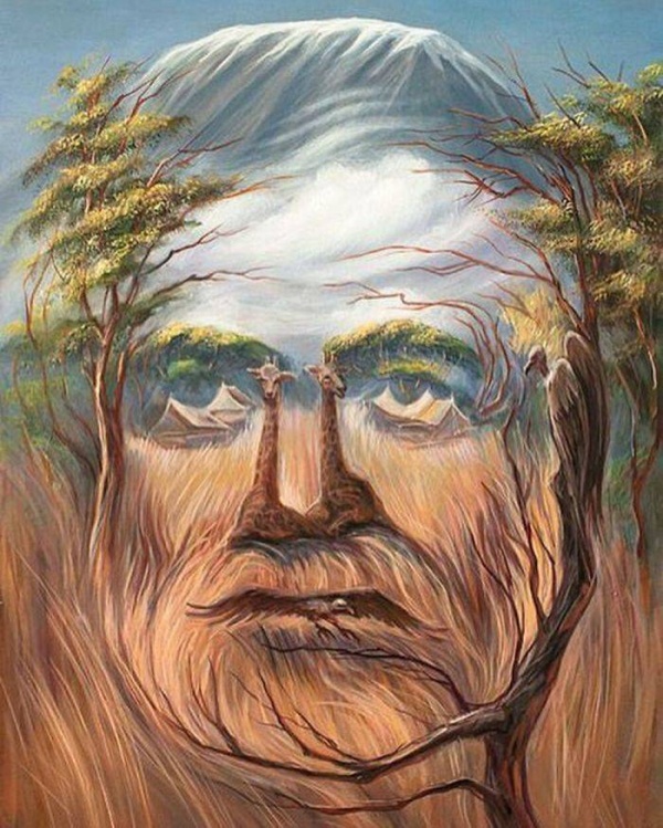 An Artist Uses Optical Illusions To Draw Famous People Of The Past (32 pics)