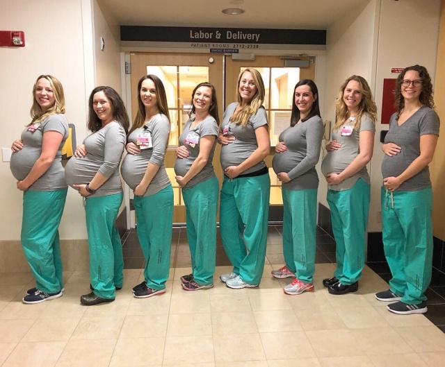 Nurses Experience Their Own Baby Boom At Maine Medical Center (3 pics)