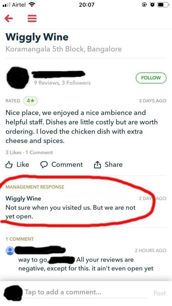 Restaurants Reply To Bad Reviews (20 pics)
