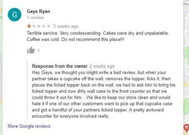 Restaurants Reply To Bad Reviews (20 pics)