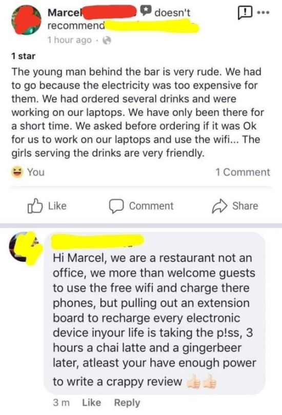 Restaurants Reply To Bad Reviews (20 pics)