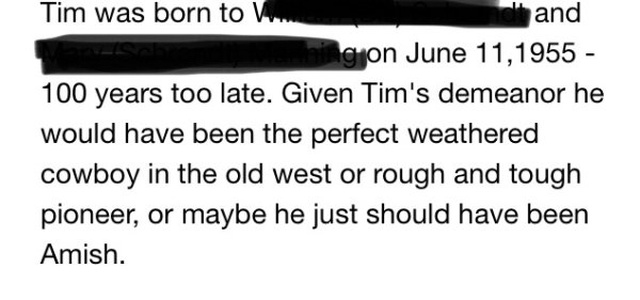 Guy's Totally Nutso Obituary Will Take You For A Wild Ride (14 pics)