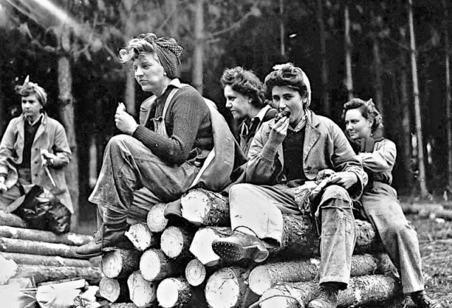 Lumberjack Women During World War II (13 pics)